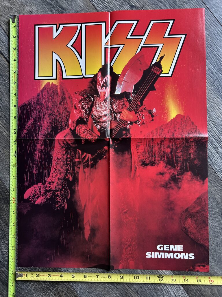 KISS Poster Centerfold Gene Simmons Dynasty 16x21.5 Vintage Kiss Memorabilia