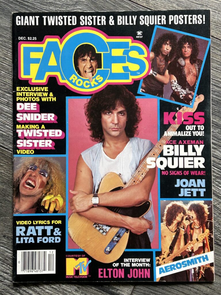 KISS Magazine Faces Rocks Dec 1984 Vintage Kiss Memorabilia Twisted Sister