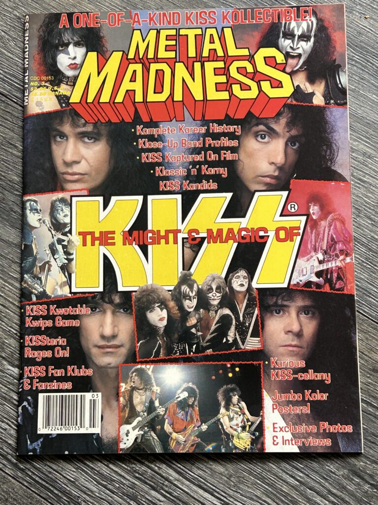 KISS Magazine Metal Madness All Kiss Special 1989 Vintage Kiss Poster Centerfold