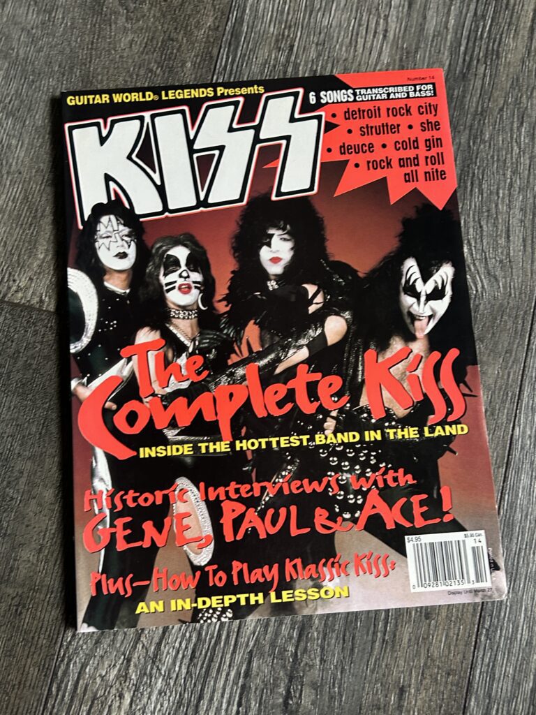 KISS Magazine Guitar World Legends 1994 Vintage Kiss Guitar Tab Aucoin Era