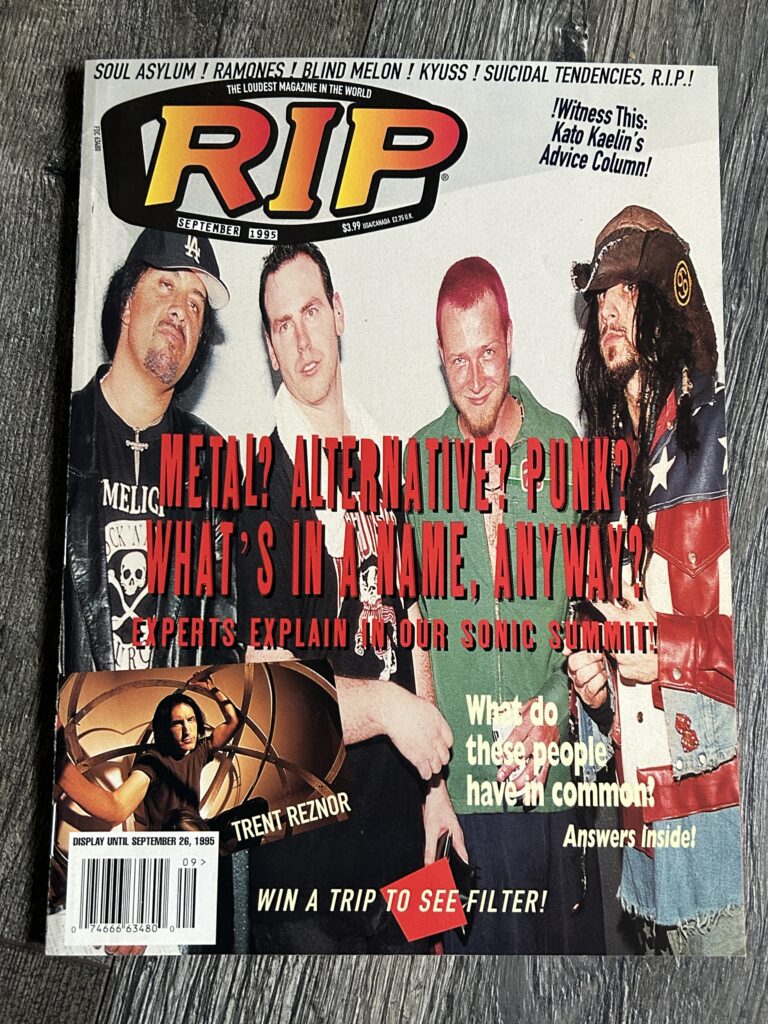 KISS Magazine RIP Sept 1995 Vintage Kiss Blind Melon Nine Inch Nails STP Ramones