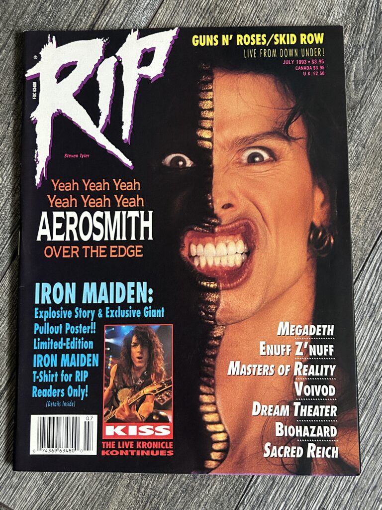 KISS Magazine RIP July 1993 Vintage Kiss Iron Maiden Poster Dream Theater Voivod
