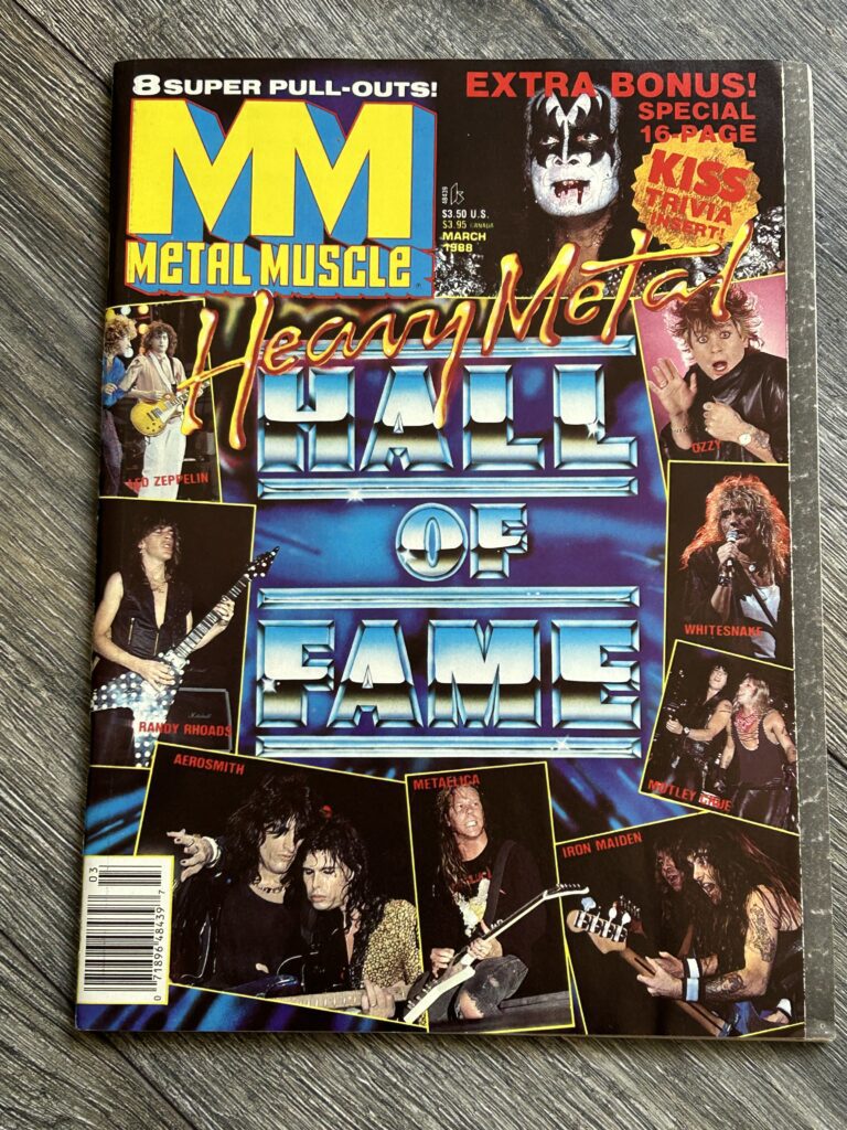 KISS Magazine Metal Muscle 1988 Vintage Kiss Centerfold Poster Insert Trivia Mag