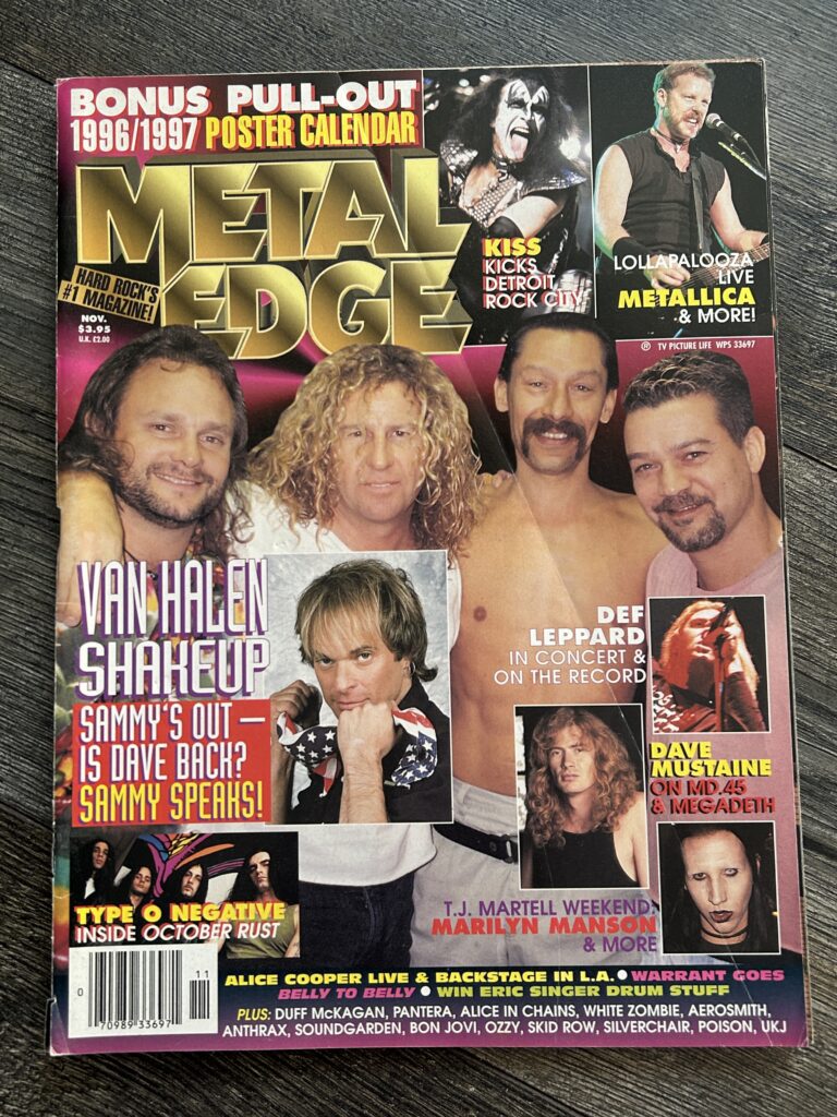 KISS Magazine Metal Edge Reunion Tiger Stadium Vintage Kiss Centerfold Poster