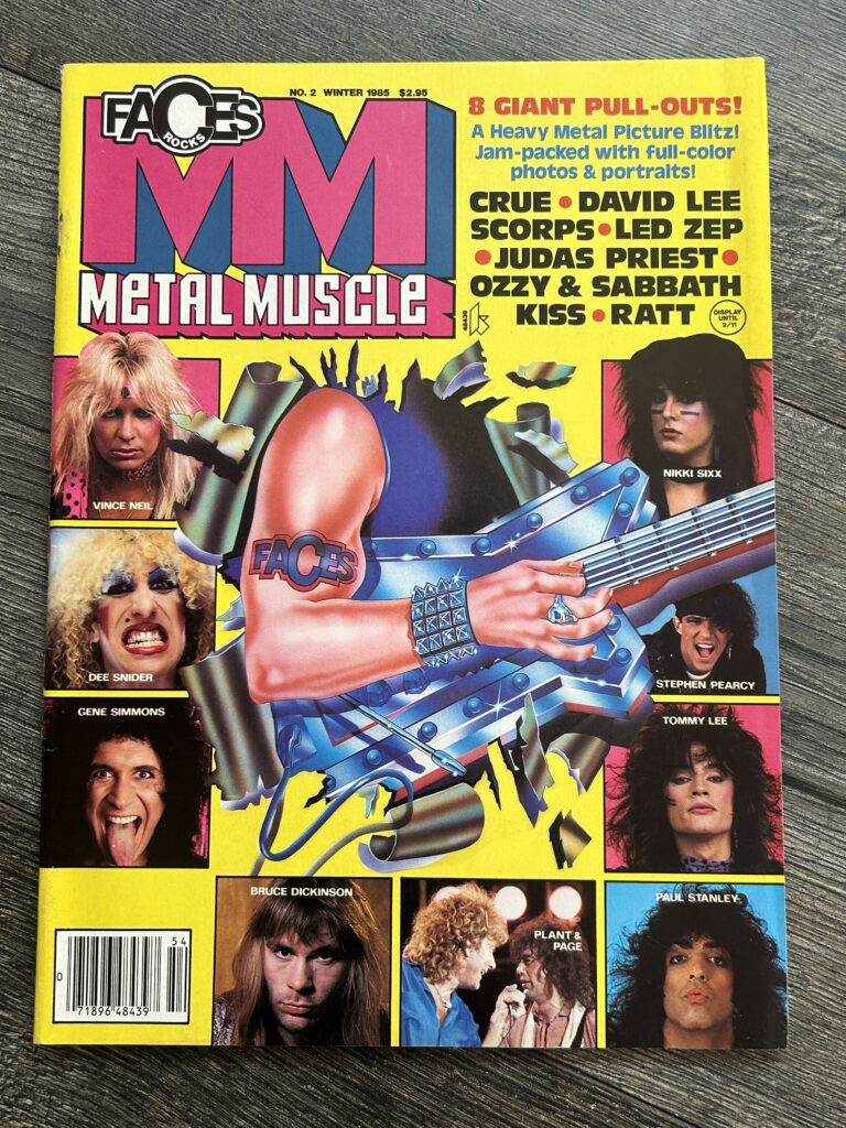 KISS Magazine Metal Muscle 1985 Vintage Kiss Poster Motley Ozzy Ratt Hair Metal