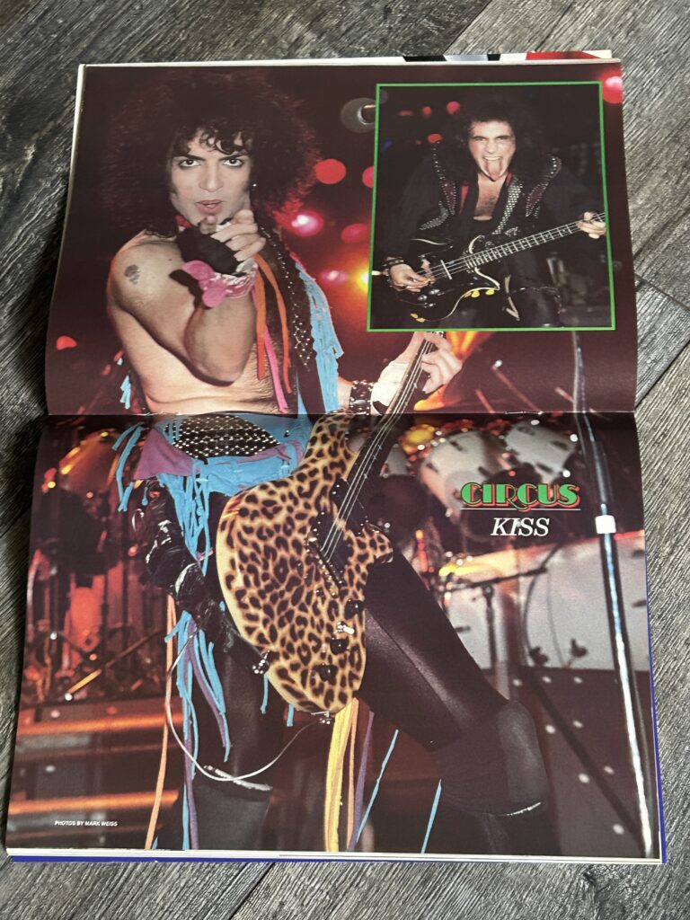 Kiss Centerfold Vintage Poster Circus Magazine 1984 Van Halen Crue Ozzy Queen