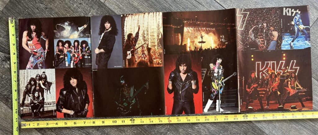 KISS Poster Centerfold History Collage 11x31 Vintage Kiss Memorabilia 1974-1987