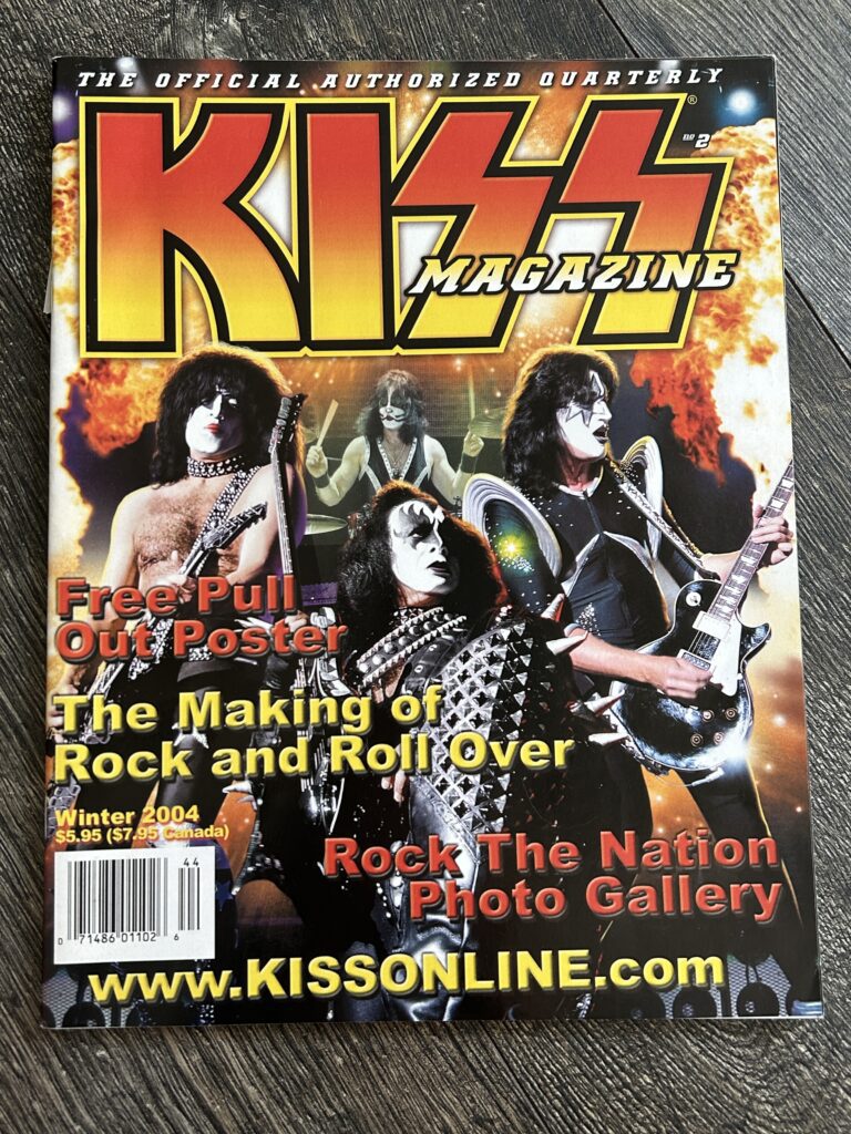 KISS Magazine #2 Official Authorized Quarterly Poster Vintage Kiss Memorabilia