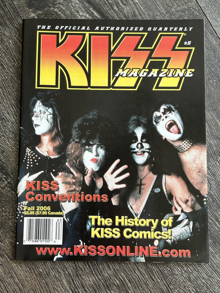 KISS Magazine #5 Official Authorized Quarterly Poster Vintage Kiss Memorabilia