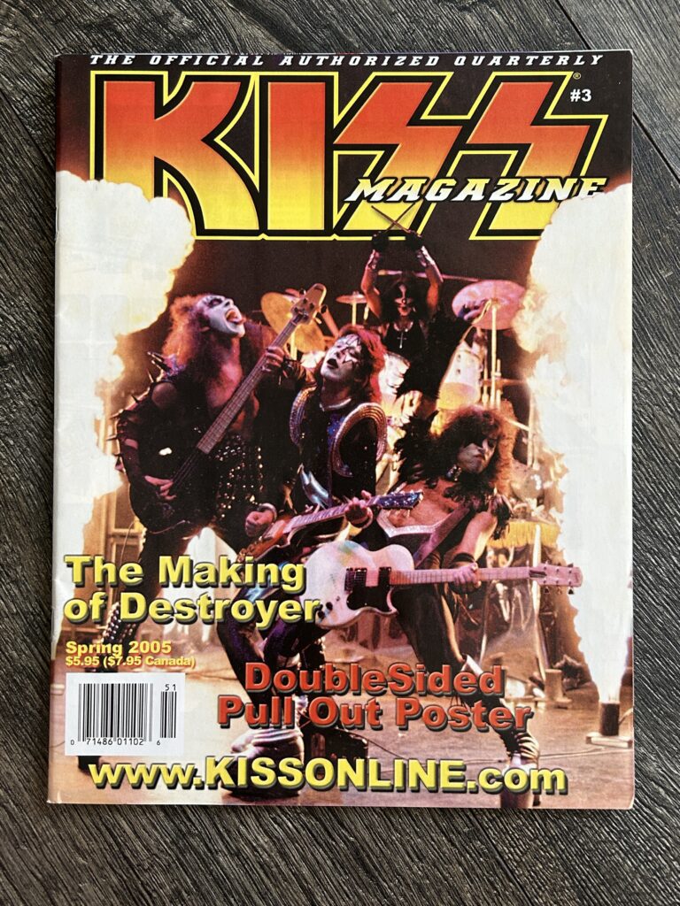 KISS Magazine #3 Official Authorized Quarterly Poster Vintage Kiss Memorabilia