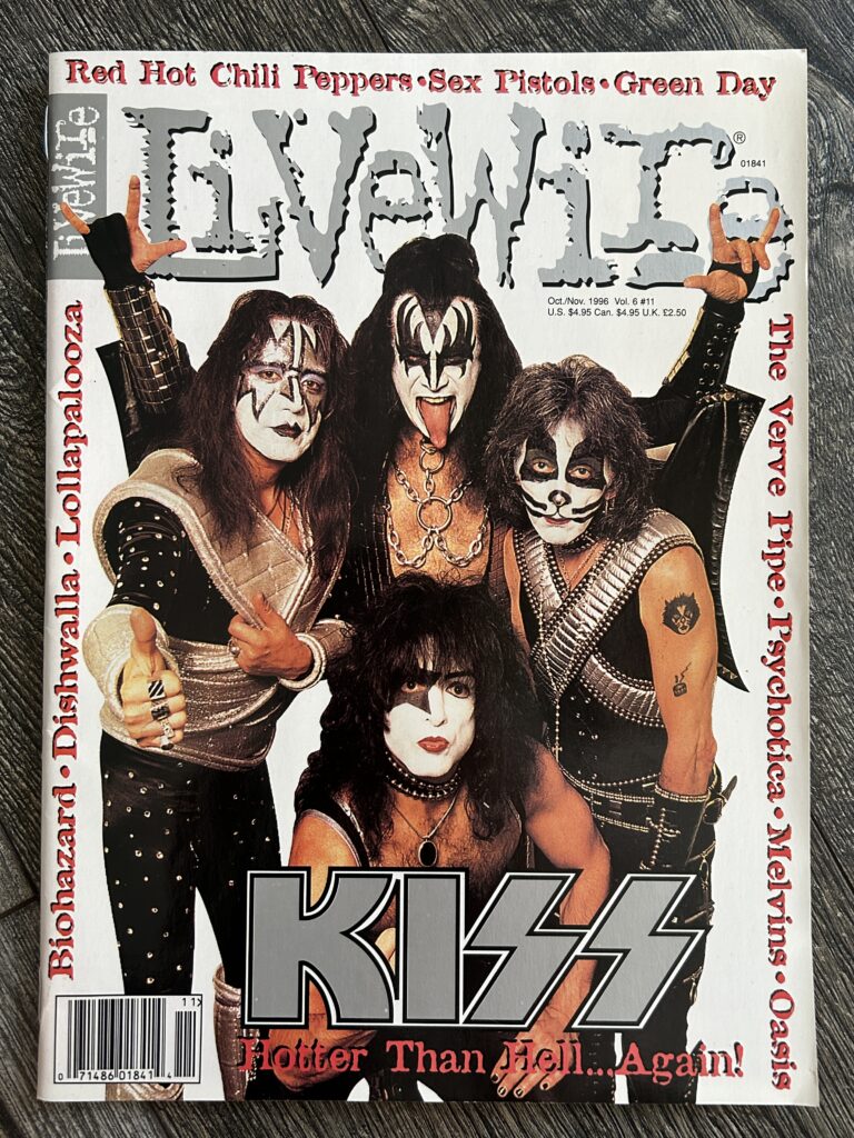 KISS Magazine Live Wire Oct Nov 1996 Alive Reunion Tour Vintage Kiss Memorabilia