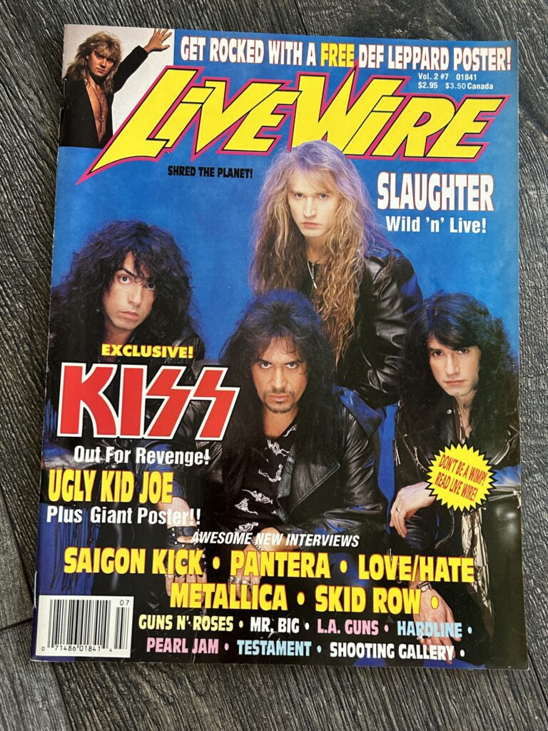 KISS Magazine Live Wire July 1992 Vintage Kiss Memorabilia Revenge Bruce Kulick