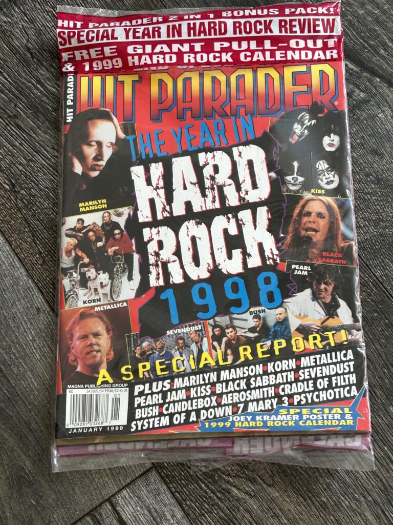 KISS Magazine Hit Parader Jan 1999 SEALED Vintage Kiss Centerfold Poster Manson