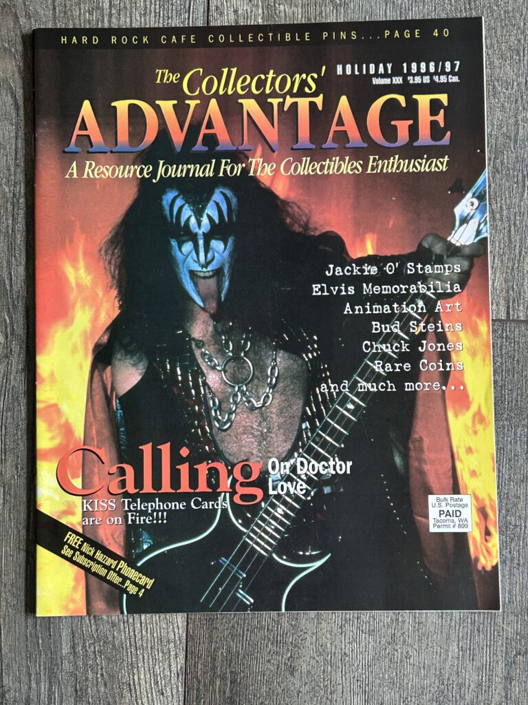 KISS Magazine Collectors Advantage 1996 Vintage Kiss Phone Cards Memorabilia