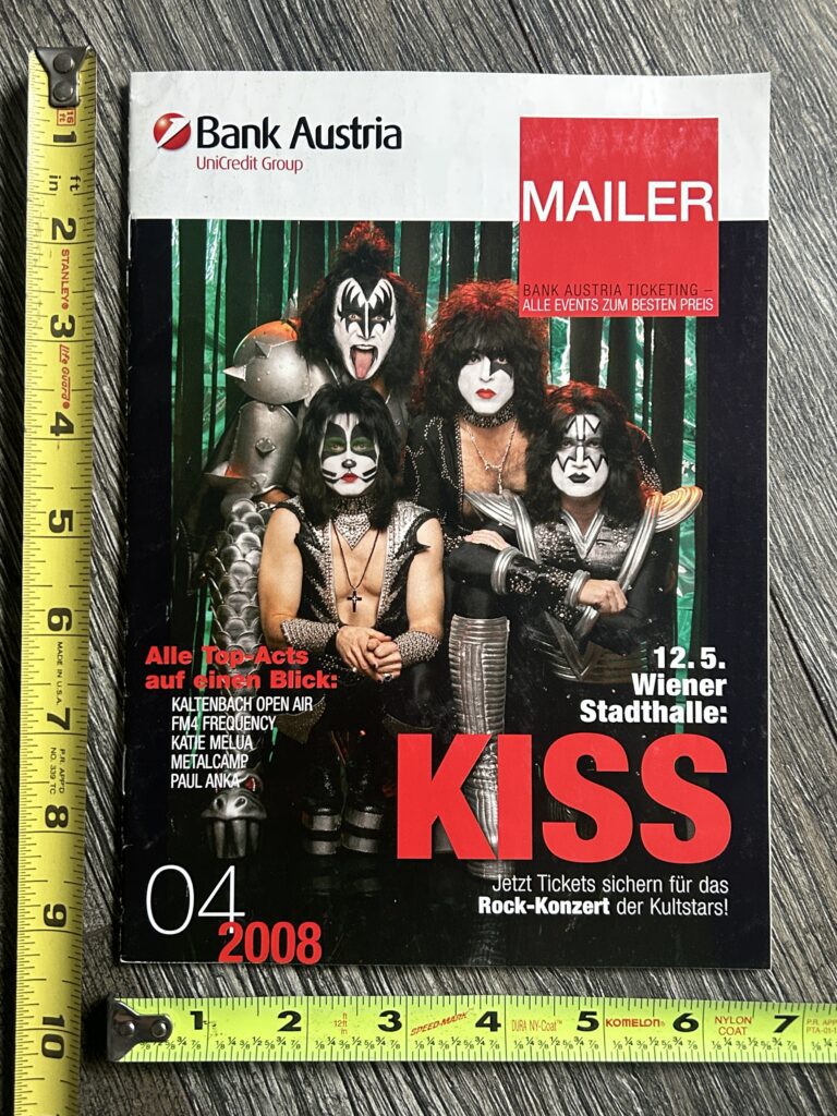 KISS Magazine Bank Austria Mailer 2008 Alive 35 Concert Tour Vintage Kiss