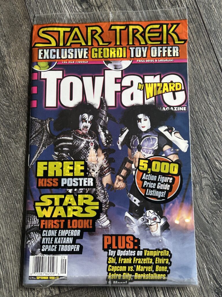 KISS Magazine Toyfare 1998 McFarlane Psycho Circus Figure Poster Vintage Kiss