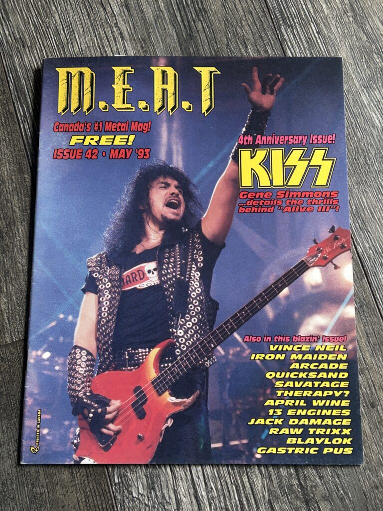 KISS Magazine Meat ALIVE 3 Poster M.E.A.T. Canada Gene Simmons Revenge Vintage