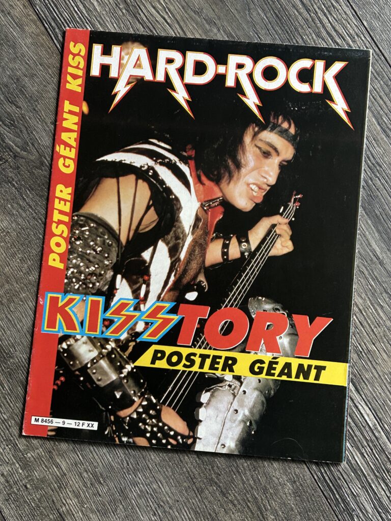 KISS Poster Fold-Out Magazine Hard Rock France Animalize Tour Vintage Kiss