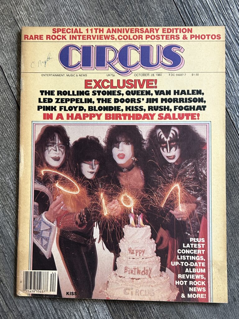 KISS Magazine Circus Oct 1980 Vintage Kiss Aucoin Queen Band Freddie Mercury May