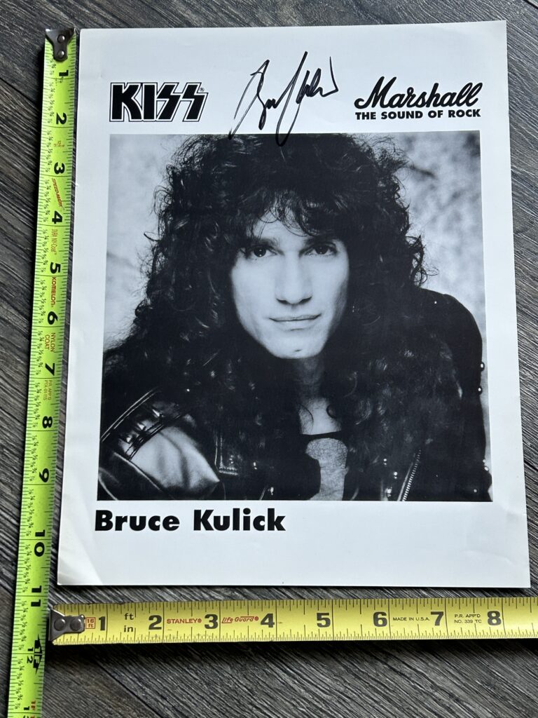 Kiss BRUCE KULICK Signed Autograph Promo Photo Marshall Amp Revenge Vintage Kiss
