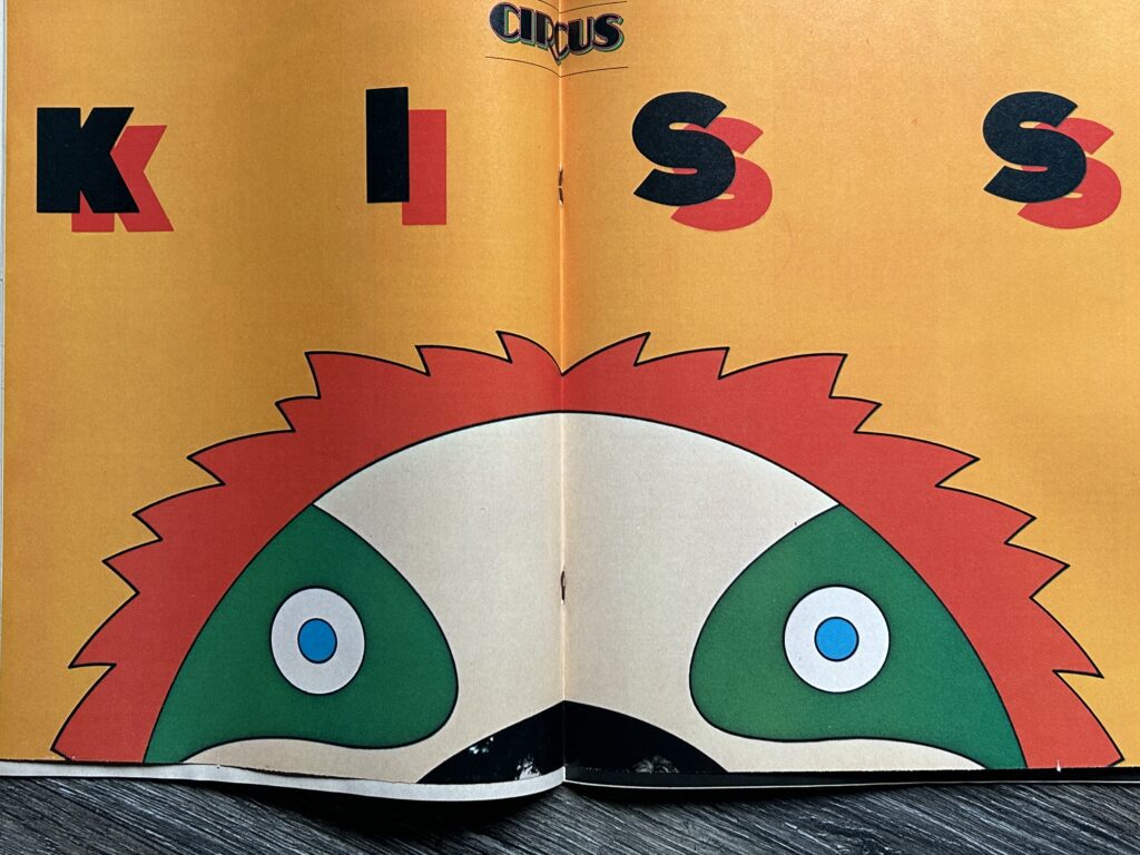 KISS Poster Centerfold Aucoin CIRCUS Magazine Oct 1975 Vintage Kiss Pink Floyd B
