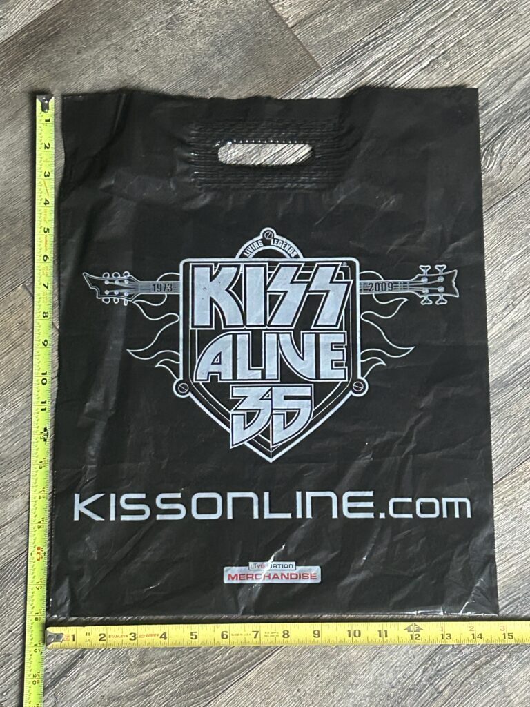 KISS Shopping Bag ALIVE 35 Concert Tour Black Silver Vintage Kiss Memorabilia