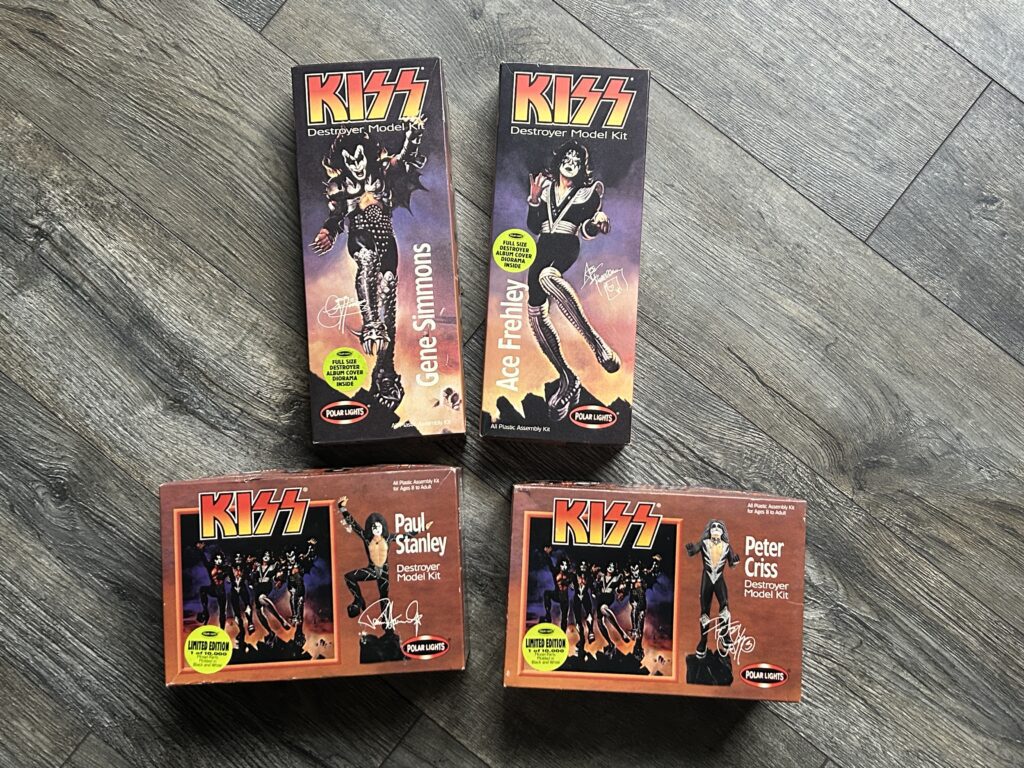KISS Destroyer Polar Model Kit EMPTY DISPLAY BOXES Set Vintage Kiss Memorabilia