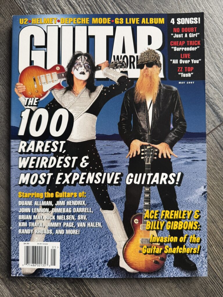 KISS Magazine Guitar World May 1997 Ace Frehley Poster Vintage Kiss Memorabilia