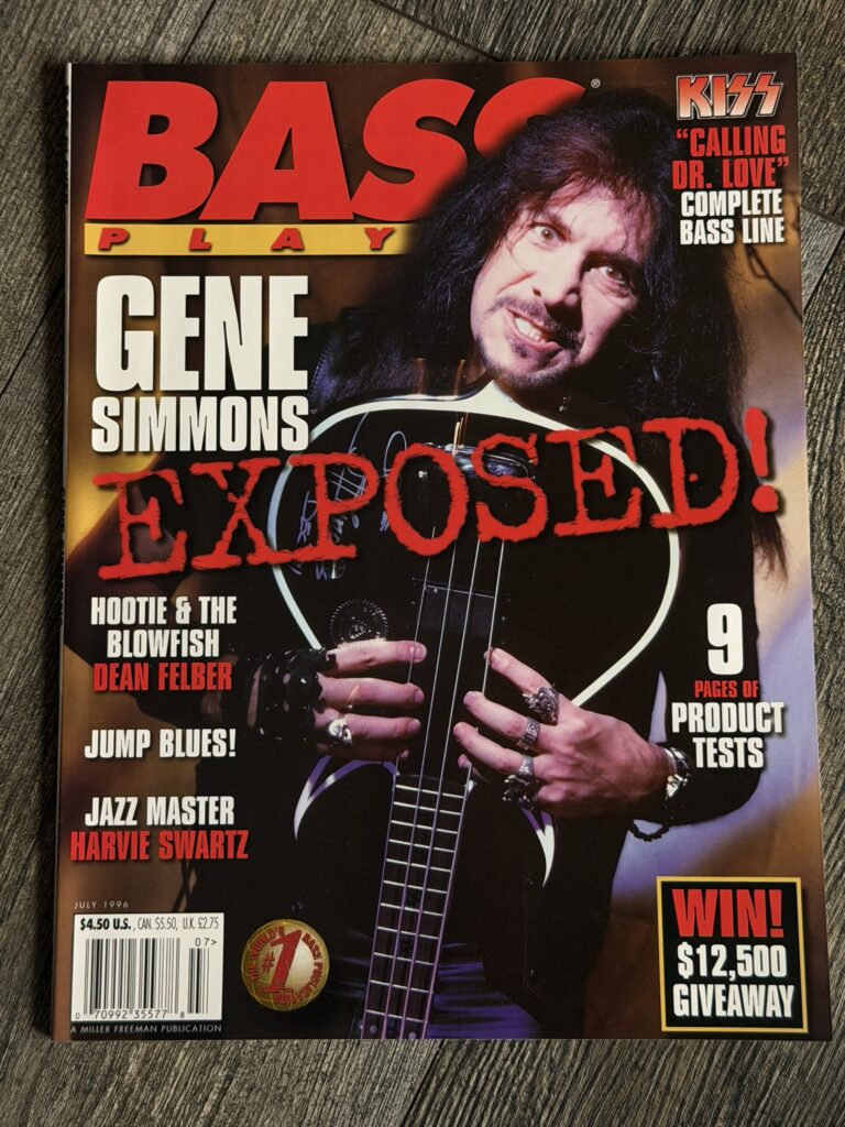 KISS Magazine Bass Player July 1996 Gene Simmons UNREAD Vintage Kiss Memorabilia