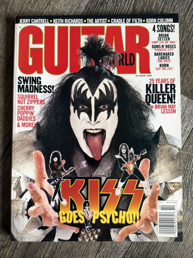 KISS Magazine Guitar World Oct 1998 Kiss Poster Vintage Kiss Memorabilia