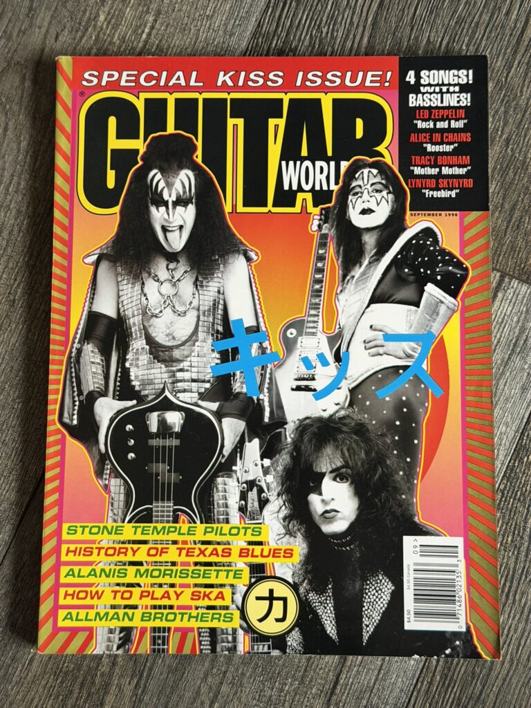 KISS Magazine Guitar World Sept 1996 Reunion Tour w/ NYC Poster Vintage Kiss