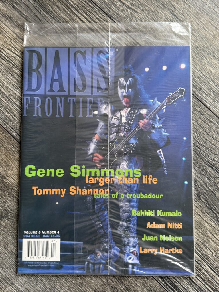 KISS Magazine Bass Frontiers 1999 Gene Simmons SEALED Vintage Kiss Memorabilia