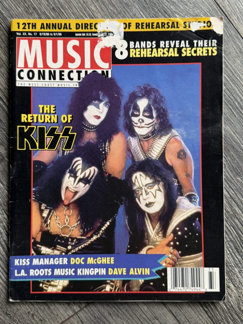 KISS Magazine Music Connection Aug 1996 Reunion Tour Vintage Kiss Memorabilia A