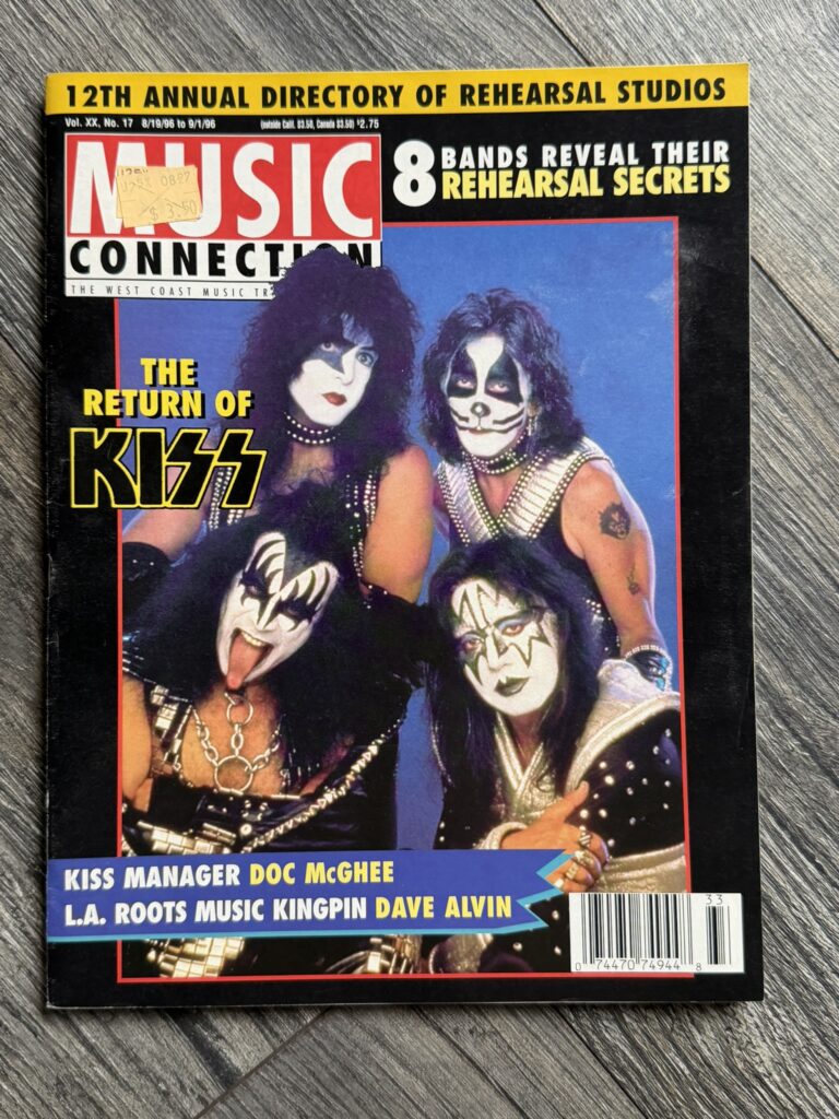 KISS Magazine Music Connection Aug 1996 Reunion Tour Vintage Kiss Memorabilia B