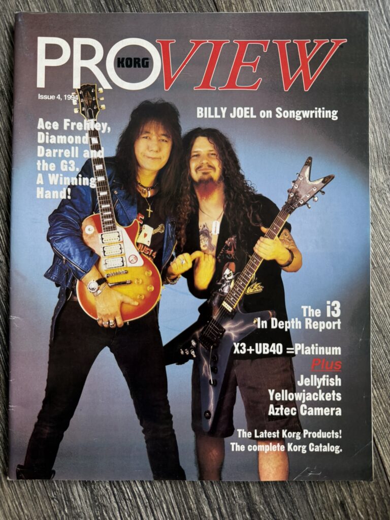 KISS Magazine Korg Pro View ACE FREHLEY Dimebag Darrell 1994 Vintage Kiss