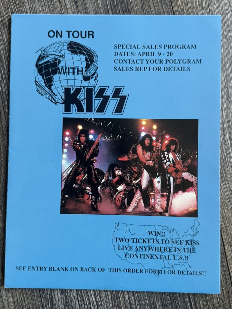 KISS Brochure Hot In The Shade Concert Tour Polygram Sales Event Vintage Kiss