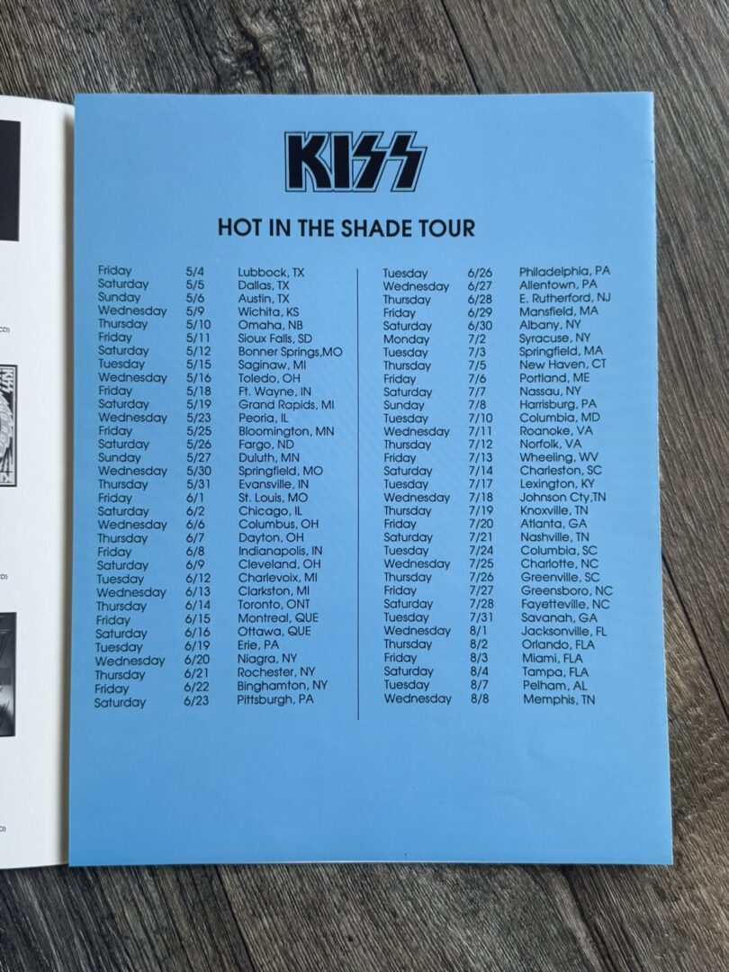 KISS Brochure Hot In The Shade Concert Tour Polygram Sales Event Vintage Kiss - Image 2