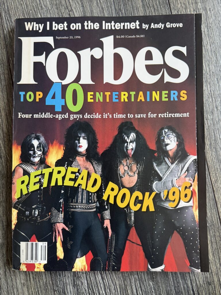 KISS Magazine Forbes Sept 1996 Alive Worldwide Reunion Tour Vintage Kiss