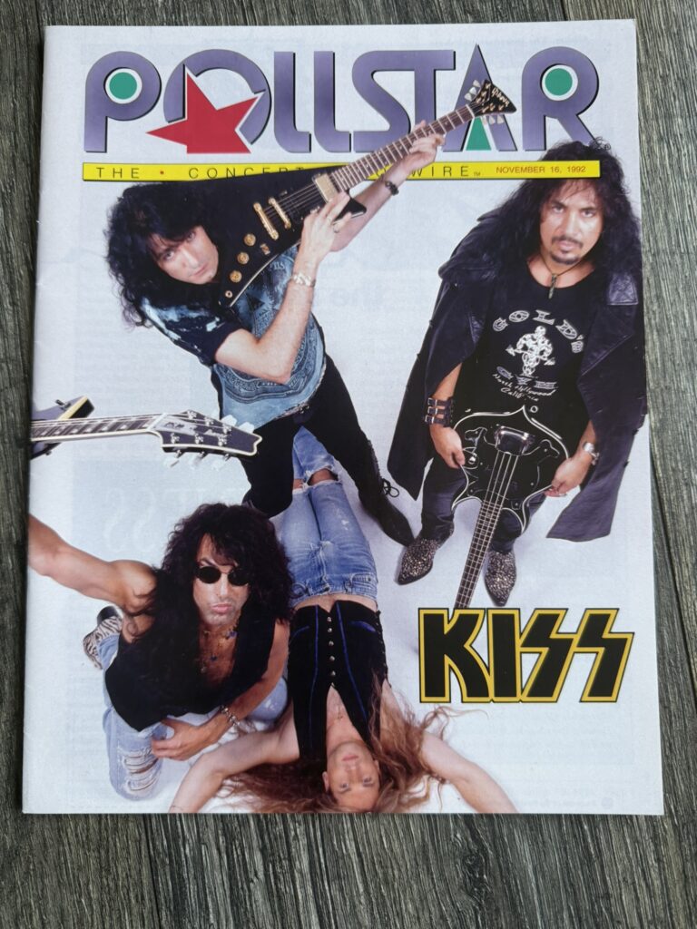 KISS Magazine Pollstar Nov 1992 Revenge Concert Tour Vintage Kiss Memorabilia