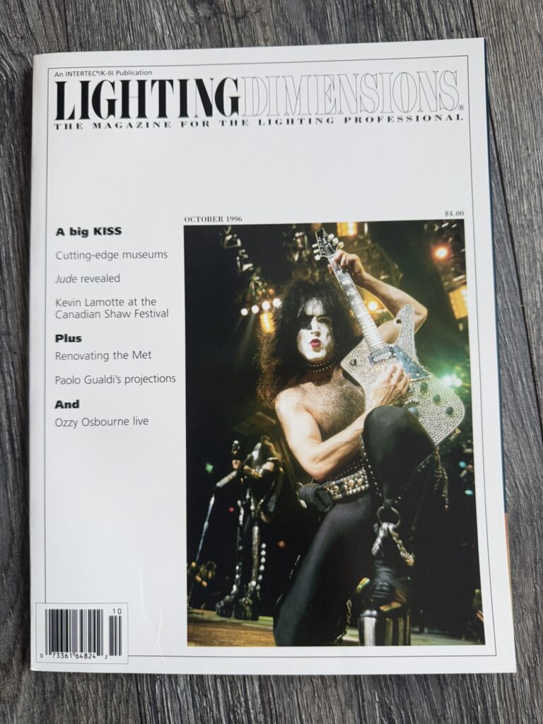 KISS Magazine Lighting Dimensions Oct '96 PAUL STANLEY Reunion Tour Vintage Kiss
