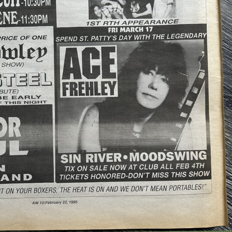 Ace Frehley Concert Ad