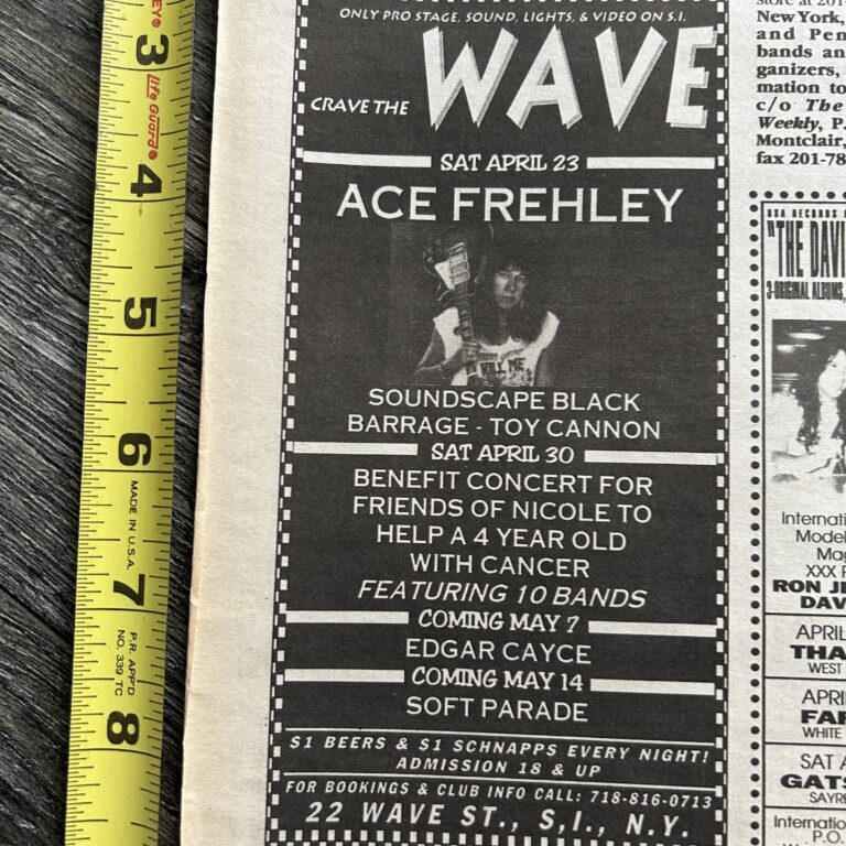 Ace Frehley Concert Ad