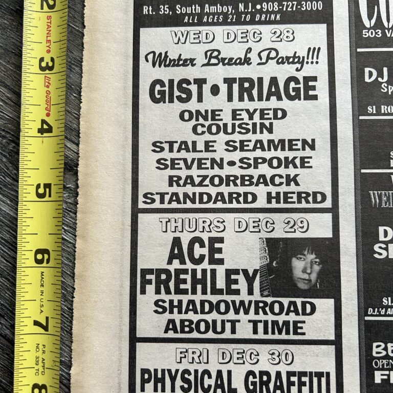 Ace Frehley Concert Ad