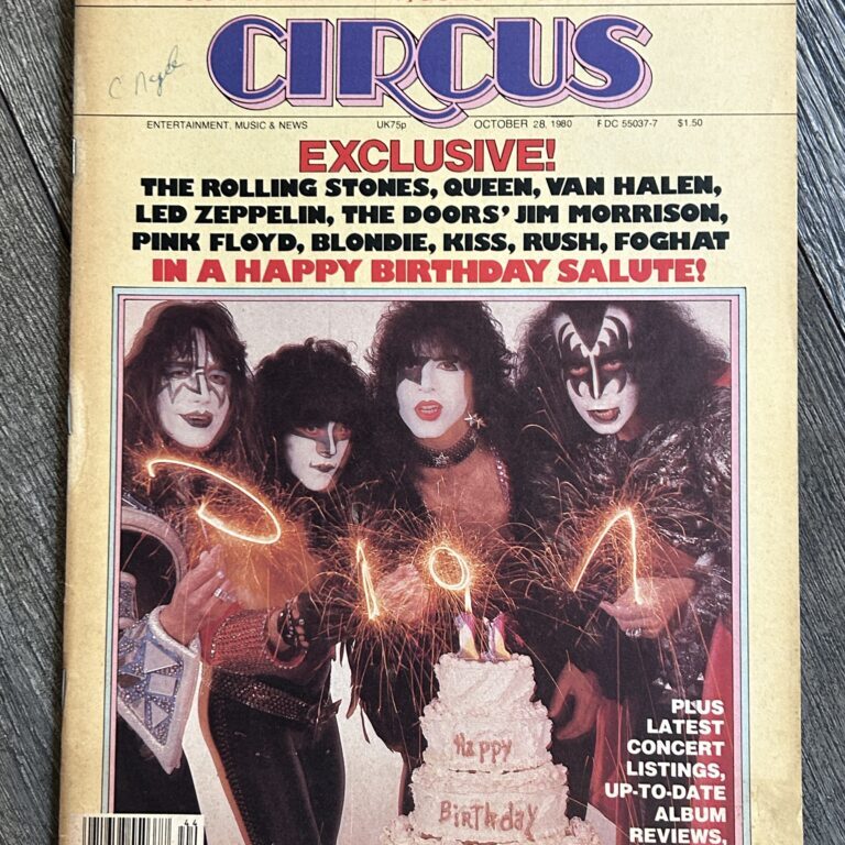 KISS Magazine Circus Oct 1980 Vintage Kiss Aucoin Queen Band Freddie Mercury May