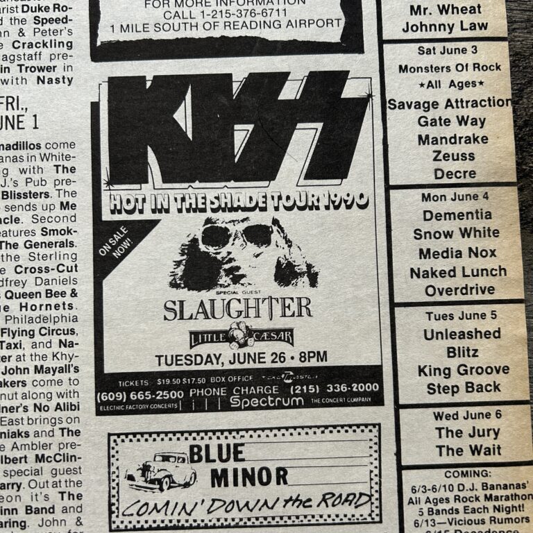 Vintage Kiss Concert Ad