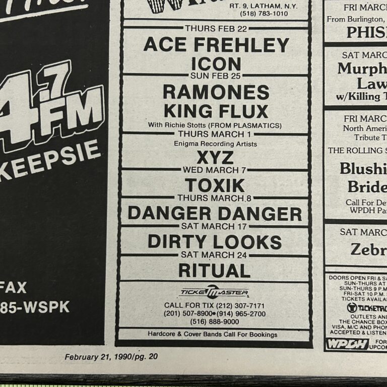 KISS Concert Ad Advert ACE FREHLEY