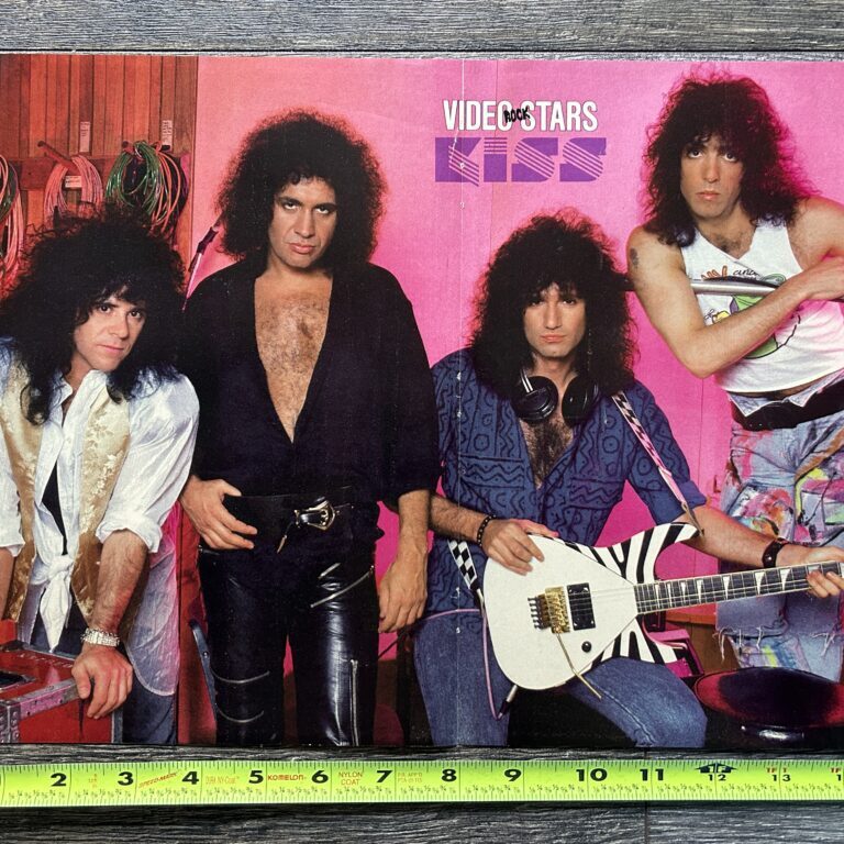 KISS Centerfold Poster Asylum Video Rock Stars Paul Stanley Eric Carr Gene Simmons Bruce Kulick