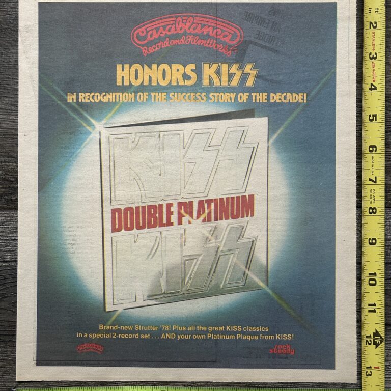 KISS Album Ad Advert Double Platinum