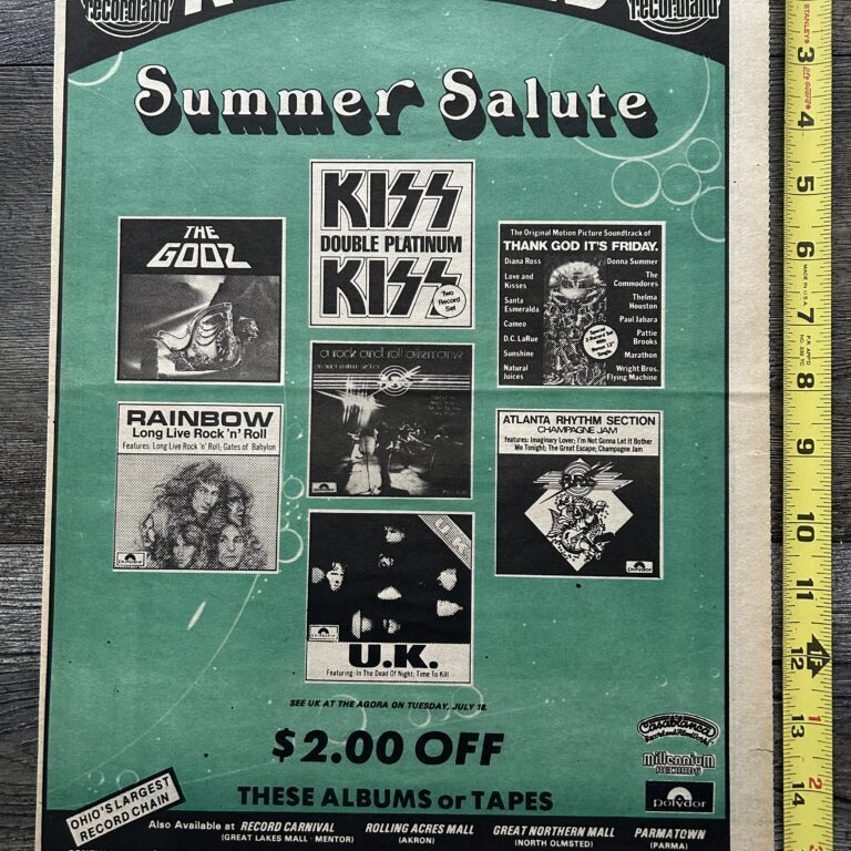 KISS Ad Advert Double Platinum Record Set