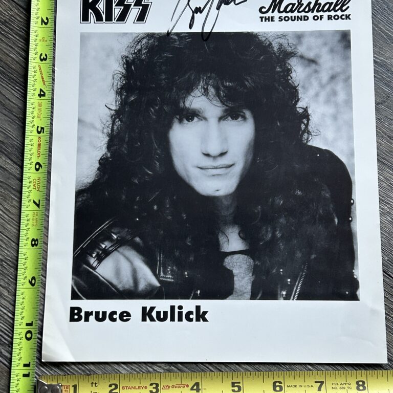 Kiss BRUCE KULICK Signed Autograph Promo Photo Marshall Amp Revenge Vintage Kiss